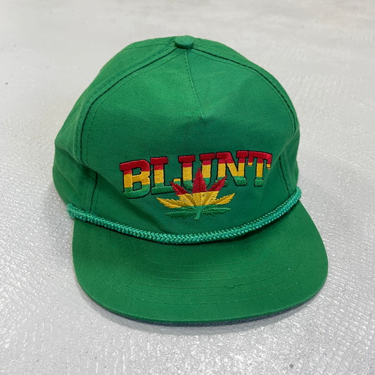 1990s Blunt Embroidered Green Rope Snapback Cap