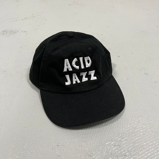90s Acid Jazz Records Embroidered Logo Black Cap