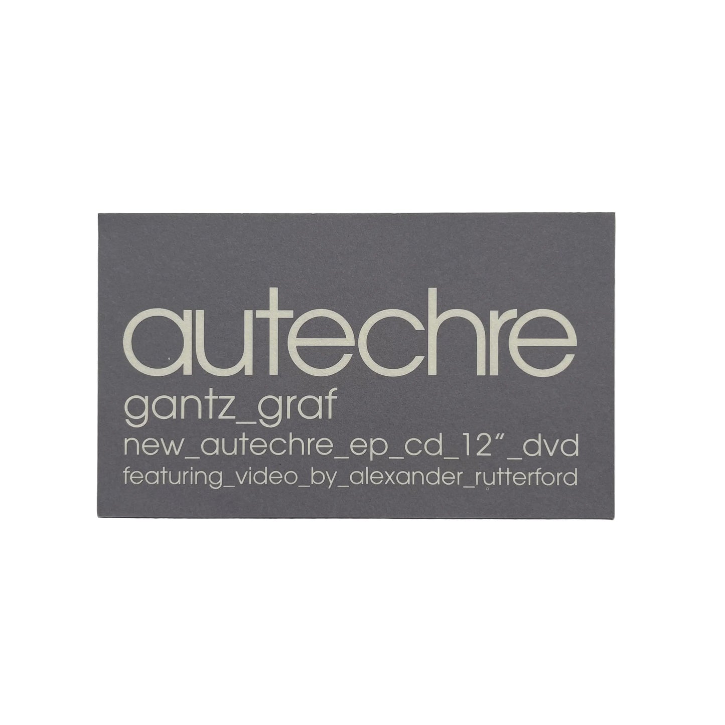Autechre Promo Card